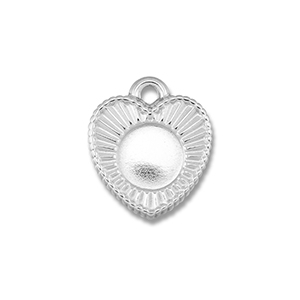 BY31&reg; Ciondoli in acciaio inossidabile con castone per SS16 fondo piatto argento