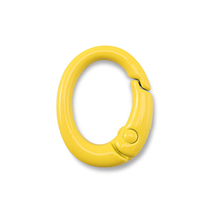 Componenti colorati bris&eacute; portachiavi ovale giallo