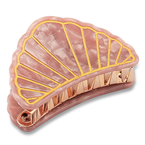 Accessori fermaglio per capelli conchiglia rosa vintage-oro