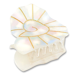 Accessori fermaglio per capelli conchiglia bianco-oro