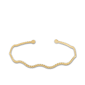 Bracciali in acciaio inossidabile bangle onda oro