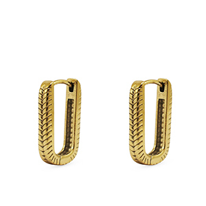 Orecchini in acciaio inossidabile ovale oro