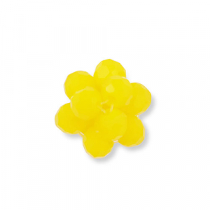 Ciondoli sfaccettati fiore giallo