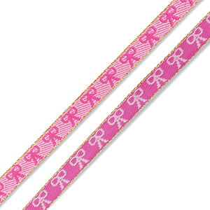BY31&reg; Nastro con testo fiocchi rosa scuro-rosa chiaro-oro