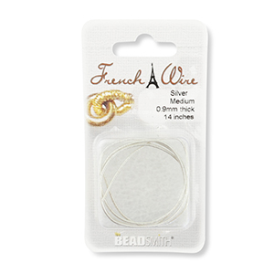 Beadsmith French wire medium 0.9mm argento