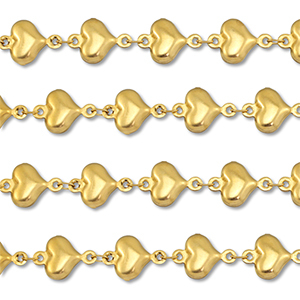 Componenti in acciaio inossidabile catena cuorre oro