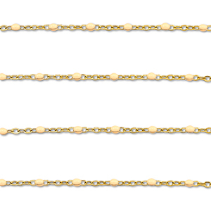 Componenti in acciaio inossidabile 1mm catena oro-pesca nudo