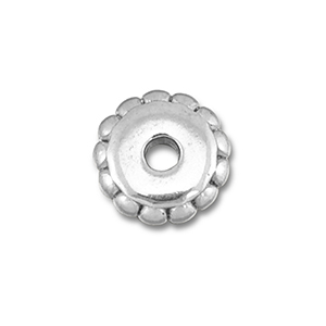 Perline in acciaio inossidabile anello 6mm argento