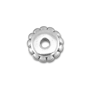 Perline in acciaio inossidabile anello 5mm argento