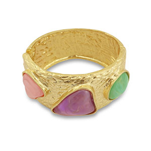 Bracciali accattivanti oro-rosa-viole-turchese menta