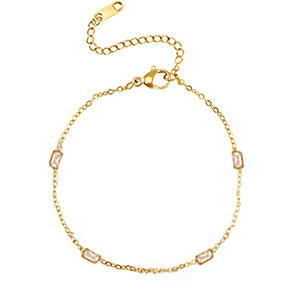 Bracciali in acciaio inossidabile cristallo oro