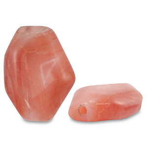 Perline in pietra naturale Agata irregolare arancione scuro