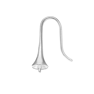 Componenti in acciaio inossidabile orecchini / monachella con terminale argento