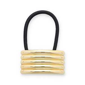 Accessori per capelli elastici per capelli con metallo oro-nero