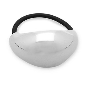 Accessori per capelli elastici per capelli con metallo argento-nero