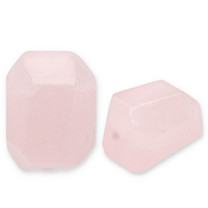 Perline di pietra naturale Quarzo Rosa rosa chiaro-bianco