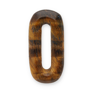 Perline in pietra naturale Occhio di tigre ovale marrone dorato