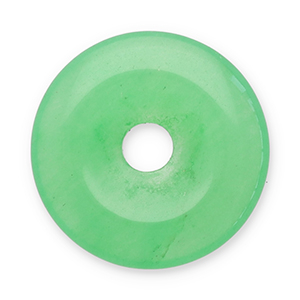 Perline in pietra naturale Agata donut 16mm verde