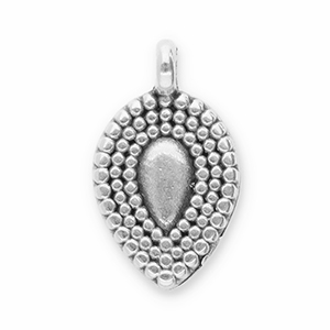 Ciondoli di metallo DQ goccia argento antico (privo di nichel)