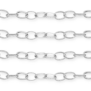 Componenti in alluminio catena a rol&ograve; anchor argento