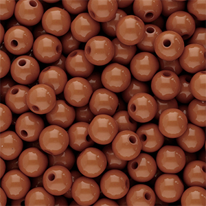 Perline in acrilico 6 mm lucido marrone cognac scuro