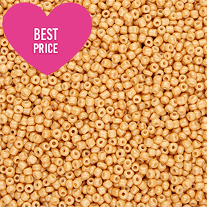 Perline di vetro rocailles 8/0 (3mm) arancio pesca