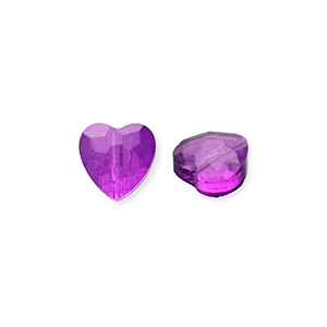 Perline sfaccettate fashion cuore viola