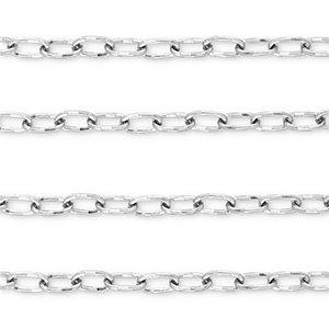 Componenti in acciaio inossidabile catena a rol&ograve; ovale argento