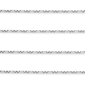 Componenti in acciaio inossidabile catena a rol&ograve; rettangolo argento