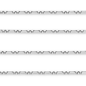 Componenti in acciaio inossidabile catena a rol&ograve; rettangolo argento