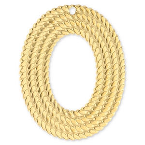 Ciondoli in acciaio inossidabile ovale oro