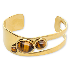 Bracciali in acciaio inossidabile bangle oro-marrone dorato