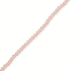 Perline sfaccettate bicone 4mm rosa chiaro