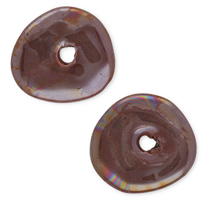 Perline di ceramica greca DQ donut viola vittoriano