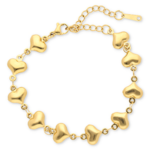 Bracciali in acciaio inossidabile cuore oro