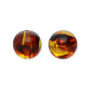 Perline in acrilico 16 mm tonda arancione marrone