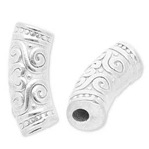 Perline in acciaio inossidabile tubo argento