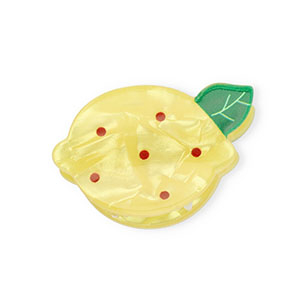 Accessori fermaglio per capelli limone giallo perlato-verde-rosso scuro