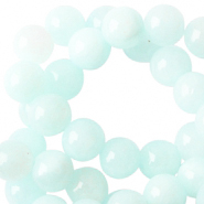 Perline in pietra naturale 6 mm blu turchese chiaro