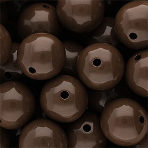 DQ Perline in acrilico 20 mm lucido Cappuccino brown 19-1220 TCX
