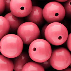 DQ Perline in acrilico 20 mm lucido Pink lemonade 16-1735 TCX