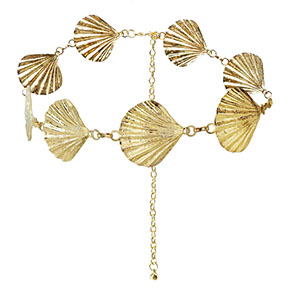 Catena per i fianchi conchiglie oro