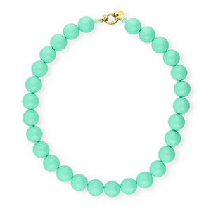 BY31&reg; Collane di perline acrilico 16mm lucido Cabbage blu 13-5714 TCX-oro