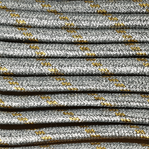Paracord alla moda 6mm argento-oro