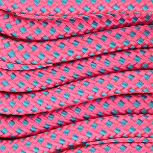 Paracord alla moda 8mm rosa neon-blu
