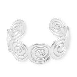 Bracciali in acciaio inossidabile bangle spirale argento