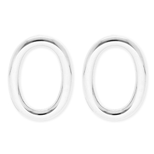 BY31&reg; Orecchini in acciaio inossidabile ovale argento
