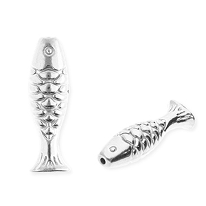 Perline in acciaio inossidabile pesce argento