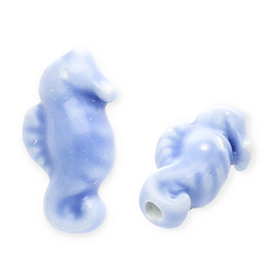 Perline di ceramica cavalluccio marino blu