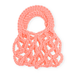 Borsette all'uncinetto fatte a mano rosa salmone neon